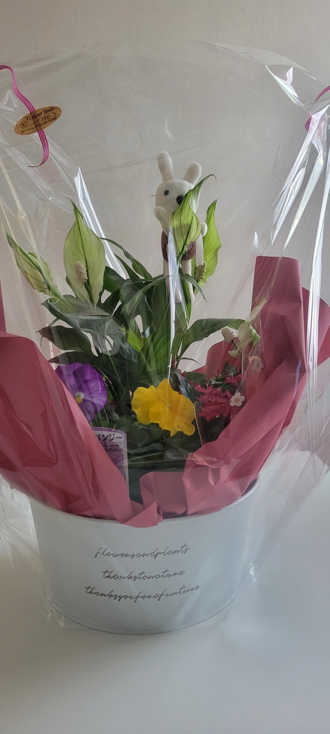 森町のお花屋さんにてお花教室