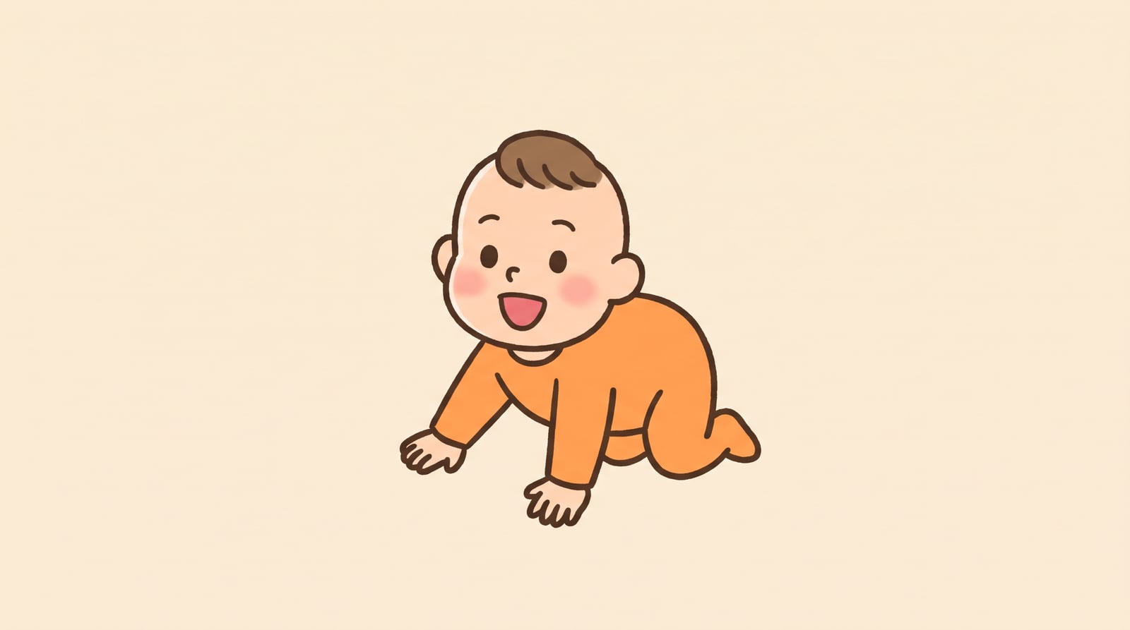 はいはいする赤ちゃんのイラスト